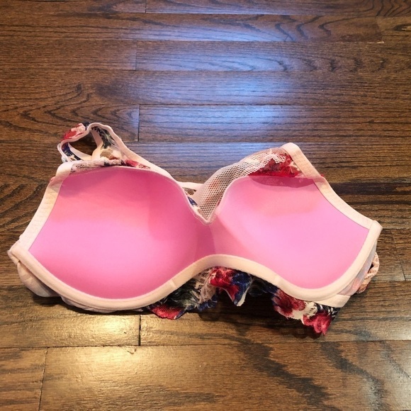 🆕 PINK VS floral halter high neck pink red blue pullover lace bralette… - Picture 3 of 10